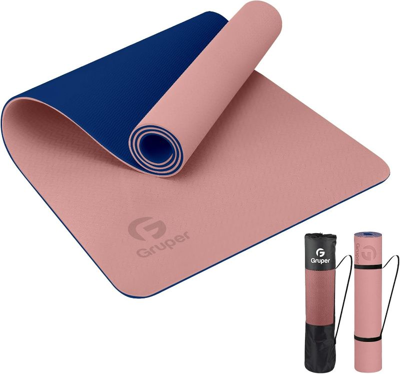 Photo 1 of Yoga Mat Non Slip, Eco Friendly Fitness Exercise Mat with Carrying Strap,Pro Yoga Mats for Women,Workout Mats for Home, Pilates and Floor Exercises