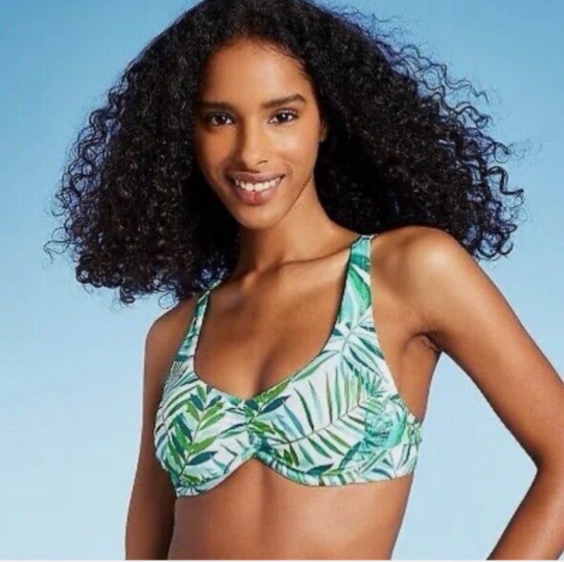 Photo 1 of 32B Womens Underwire Bralette Bikini Top - Shade & Shore Multi Floral Print