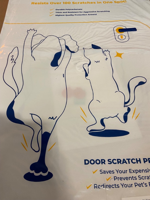 Photo 1 of PROTECTO 2 Pack Door Protector from Dog Scratching, Cat Dog Scratch Door Protector, 35.5x24 Dog Door Scratch Protector for Indoors Outdoors, Easy Installation on Window, Wall, Glass Door, Screen Door