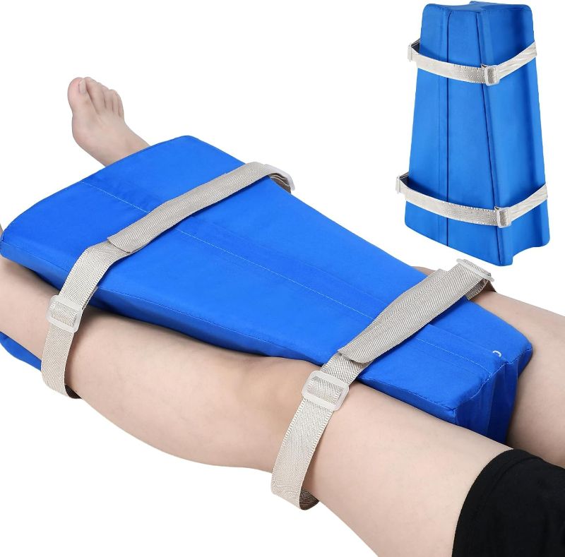 Photo 1 of Hip Abduction Pillow Hip Surgery Pillow Hip Surgery Recovery Supplies Comfortable Support Hip Replacement Pillow with Strap and Cover for Legs Reducing Pain