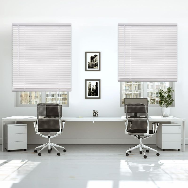 Photo 1 of DEZ FURNISHINGS Cordless 1" Mini Blind, Room Darkening, 36" W x 48" H, White