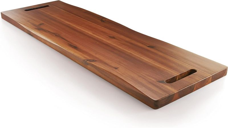 Photo 1 of 36" Large Charcuterie Board with Handles - Extra Long Wooden Serving Cheese Boards - Serving Platter for Meat, Party Appetizers, Outdoor & Fruits Display (Acacia Wood)