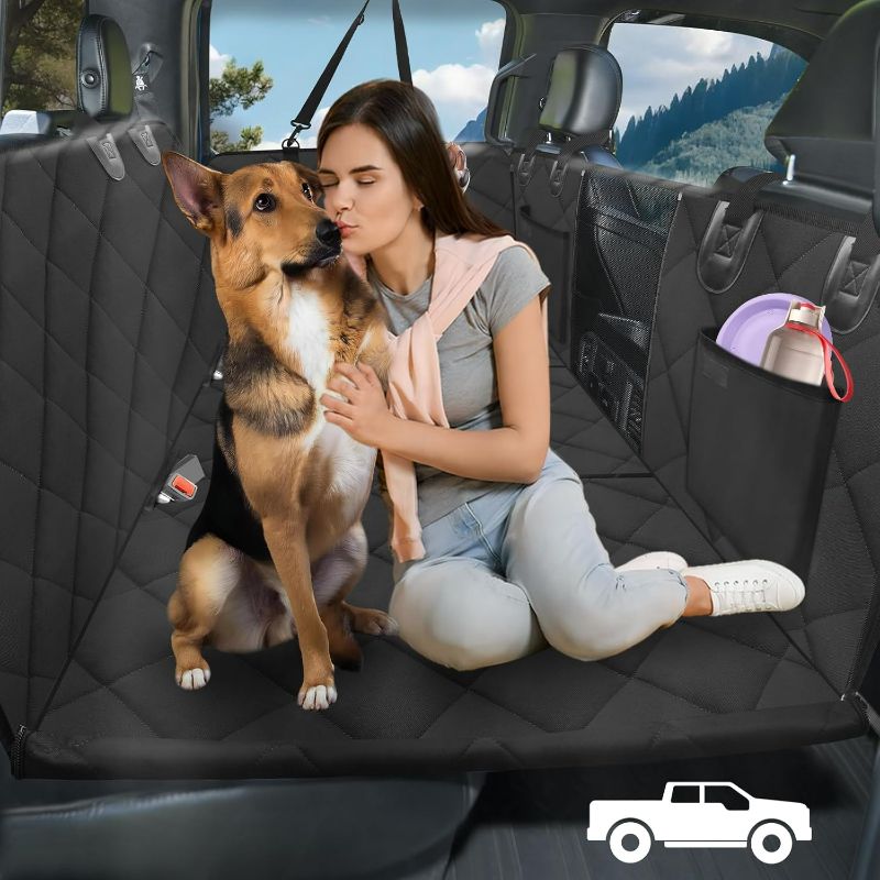 Photo 1 of XL Truck Back Seat Extender for dogs 400lbs Hard Bottom, Truck Dog Seat Cover Back Seat Waterproof, Dog Hammock for Truck , Pet Seat Covers for Truck, Dog Seat Cover for F150/RAM1500/Silverado, Black