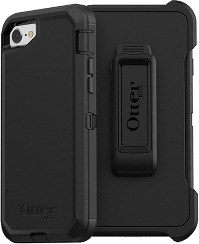 Photo 1 of OtterBox Defender Series Series Case for iPhone SE (2nd gen - 2020) and iPhone 8/7 (NOT Plus) - Retail Packaging - Black