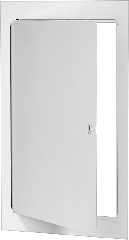 Photo 1 of Premier Access Doors 5000 Series Commercial Grade Steel Access Door, 12 x 24 Flush Universal Mount, White (Screwdriver Latch)