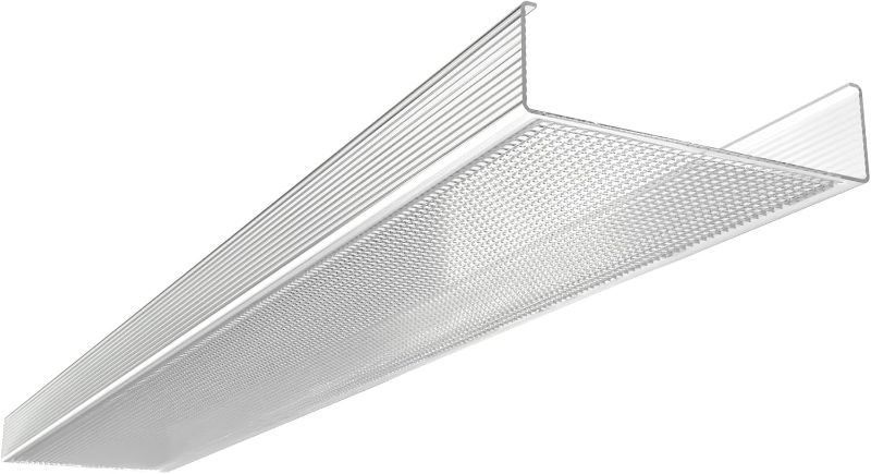 Photo 1 of KastLite DSB48 2 Bulb Wraparound Ceiling Light Lithonia Lens Replacement, 48" Prismatic Acrylic Overhead LED/Fluorescent Lamp Fixture Cover - 4' Flat Kitchen Garage Office & Classroom Lights Diffuser