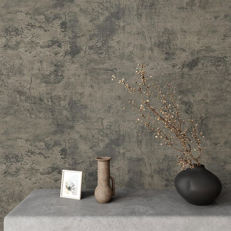 Photo 1 of 16"×354" Extra Thick Light Grey Concrete Wallpaper Peel and Stick 3D Faux Concrete Cement Contact Paper DIY Industrial Matte Textured Vinyl Wrap Removable Wall Sticker Bedroom Basement Garage