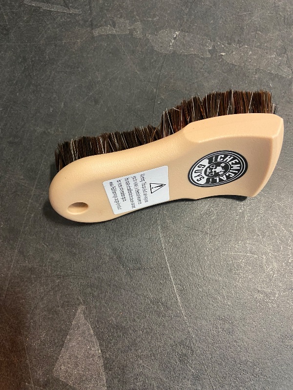 Photo 2 of Chemical Guys ACC_S95 Long Bristle Horse Hair Leather Cleaning Brush for Car Interiors, Furniture, Sneakers, Boots, and More (Works on Natural, Synthetic, Pleather, Faux Leather and More)