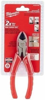 Photo 1 of Gerrit for Milwaukee Tool 48-22-6106 6 In Diagonal Cutting Plier Flush Cut Uninsulated, Red