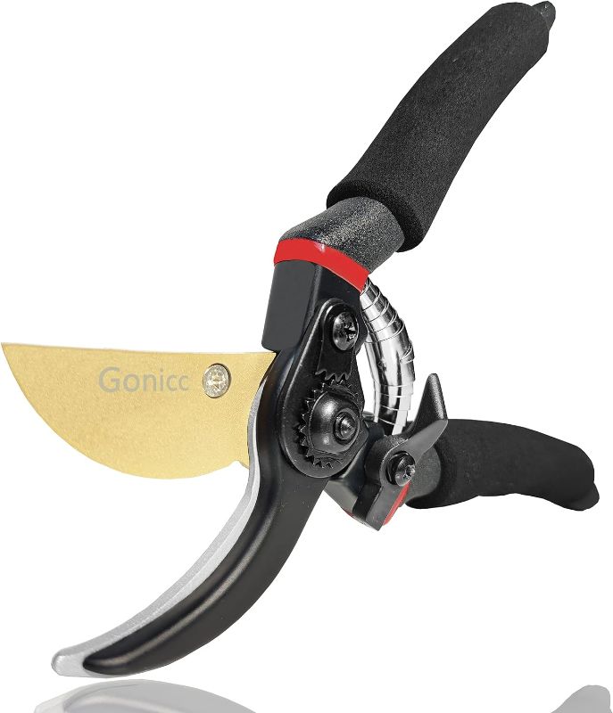 Photo 1 of gonicc 8" Professional Premium Titanium Bypass Pruning Shears (GPPS-1003), Hand Pruners, Garden Clippers.