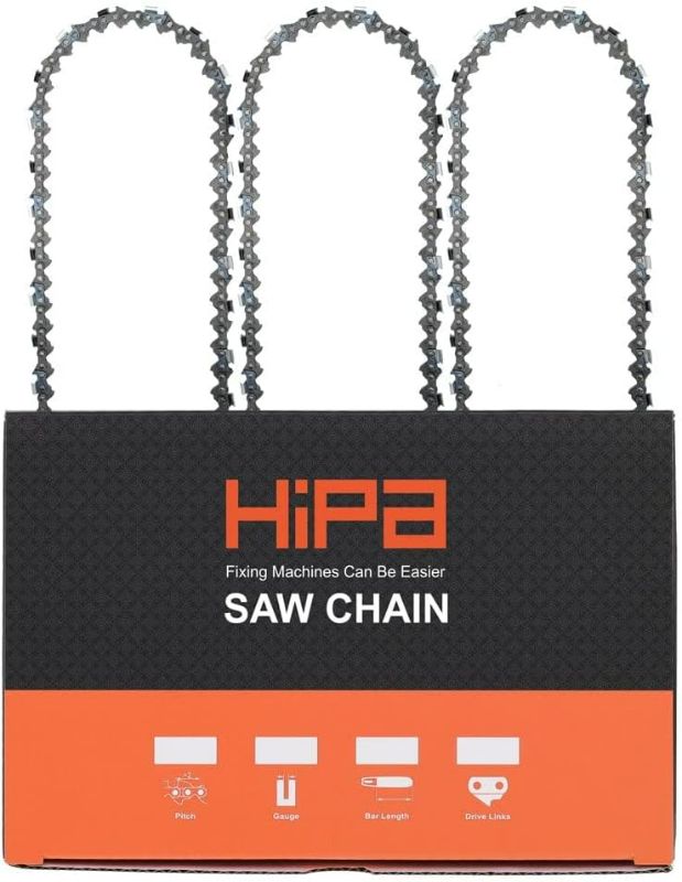 Photo 1 of Hipa 18 inch Chain Saw Chain .063" Gauge .325" Pitch 68 Drive Links for Stihl MS250 MS251 MS230 MS210 021 025 3639 005 0068 26RS 68 Oregon L68 Chainsaw Chain