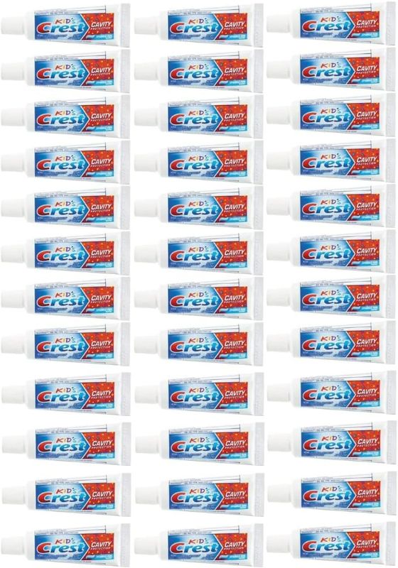 Photo 1 of Crest Kids Cavity Protection Toothpaste, Sparkle Fun, Travel Size 0.85 oz (24g) - Pack of 72