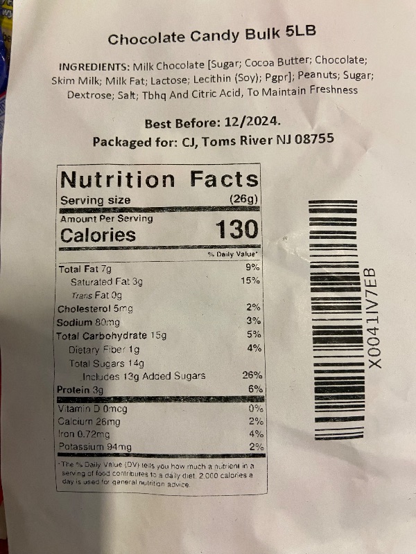 Photo 1 of Assorted candy bag full with heresy's kisses, Reese's thin white chocolate , paydays, twizzles wild berry, almond joys, hi chews, and jolly rancher hards and suckers. Expires 12/2024