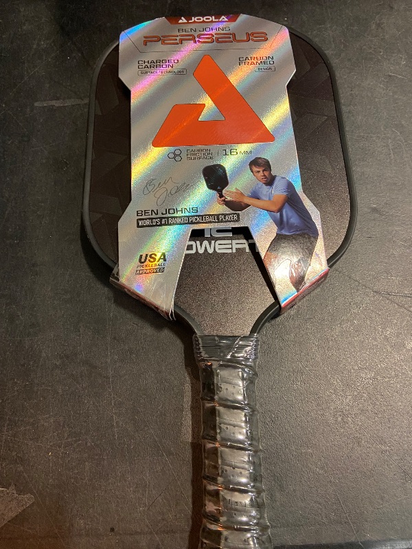 Photo 5 of JOOLA Ben Johns Perseus Pickleball Paddle with Charged Surface Technology for Increased Power & Feel - Fully Encased Carbon Fiber w/Larger Sweet Spot - USAPA Approved