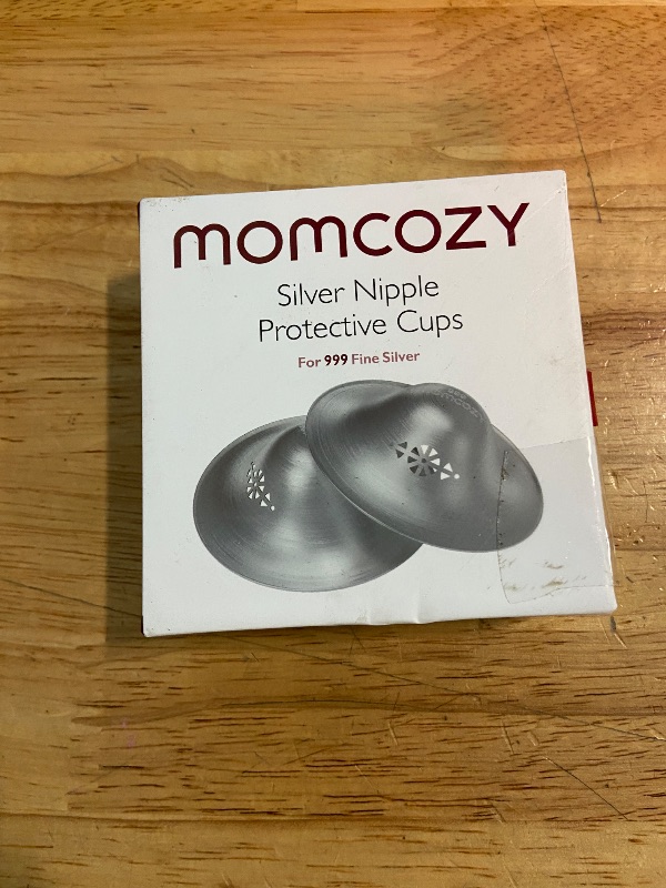 Photo 3 of Momcozy 999 Silver Nursing Cups Original Perforated Breathable Design, 999 Silver Nipple Cover for Breastfeeding Essential, Silver Nipple Shield for Nursing Newborn, Metal Nipple Shields, Regular Size