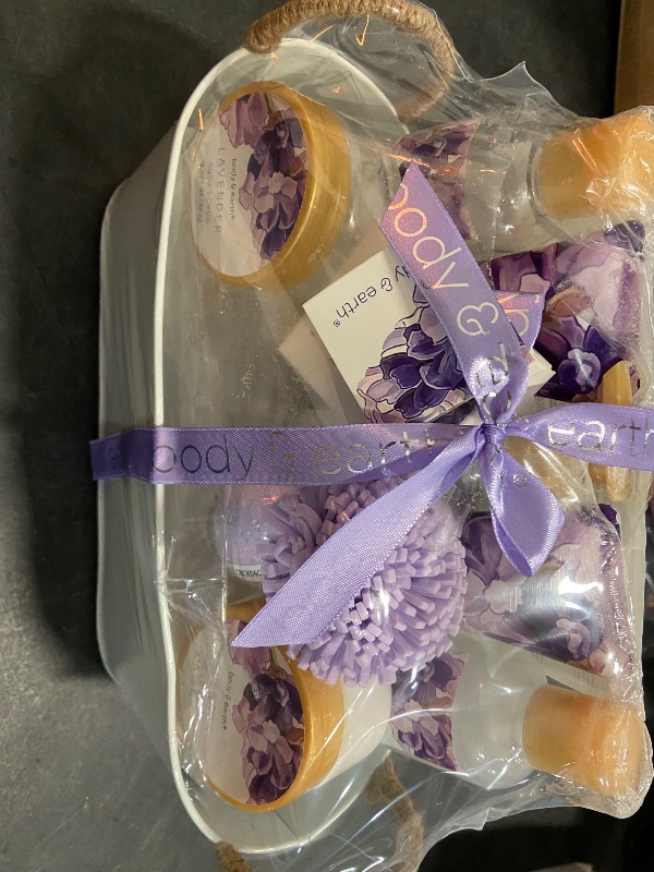 Photo 2 of BODY & EARTH Gift Baskets For Women 11 Pcs Lavender Spa Gifts For Women with Bubble Bath Body Lotion Sets, Bath and Body Gifts Set For Women Christmas Gifts for Women Spa Gift Sets