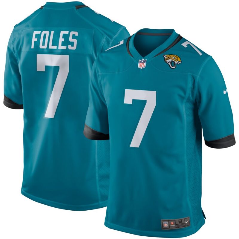 Photo 1 of Size M NFL PRO LINE Men's Nick Foles Teal Jacksonville Jaguars Replica Jersey