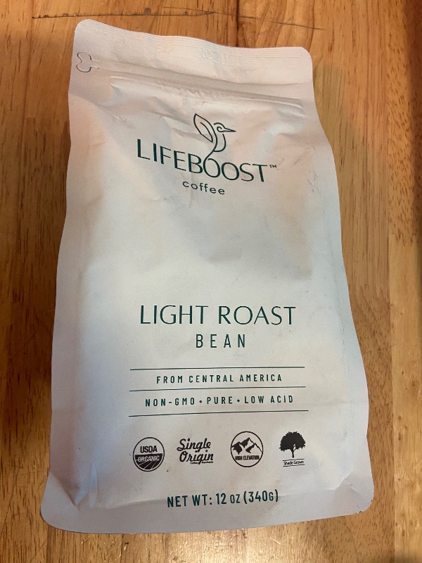 Photo 2 of Lifeboost Coffee Light Roast Coffee Beans - Low Acid Organic Light Roast Coffee - Single Orgin Non-GMO Light Roast Coffee - Third Party Tested For Mycotoxins & Pesticides - Whole Bean - 12 Ounces