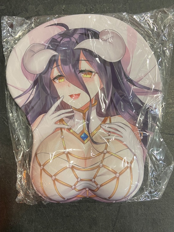 Photo 2 of Overlord New Albedo 3D Mousepads Girl Anime Mouse Pads with Wrist Rest 2Way Skin (Overloard New