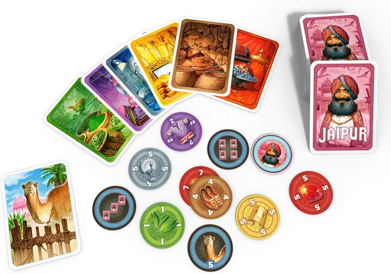 Photo 1 of Jaipur Board Game (New Edition) - Fast-Paced Duel of Merchants! Strategic Trading and Market Gameplay for Kids & Adults, Ages 10+, 2 Players, 30 Minute Playtime, Made by Space Cowboys