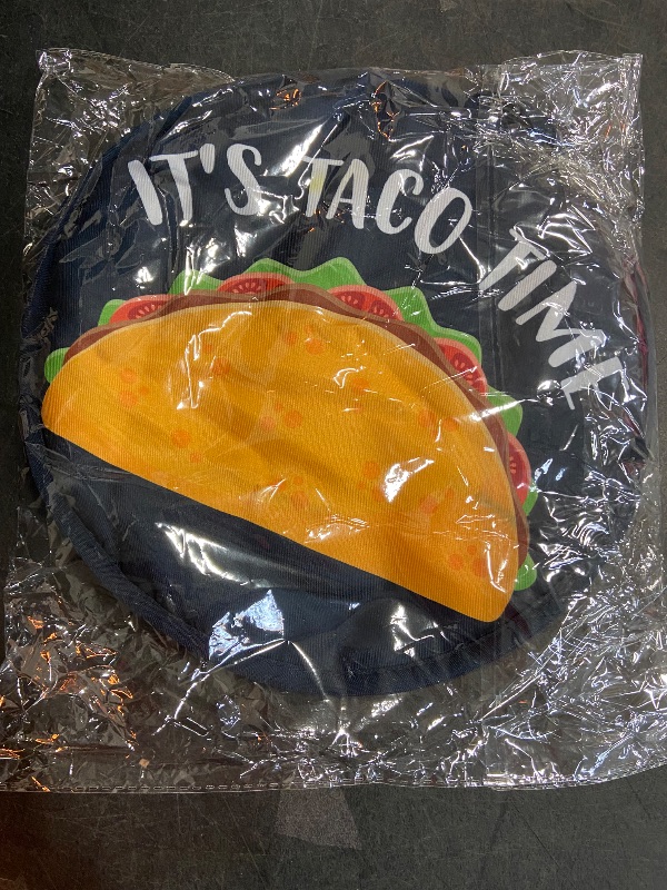 Photo 2 of Microwaveable X-Large Tortilla Warmer Pouch  "Taco Time"  to make taco night special. 12 Inch in Diameter Microwave Corn or Flour Tortillas, Pizza, Naan Bread