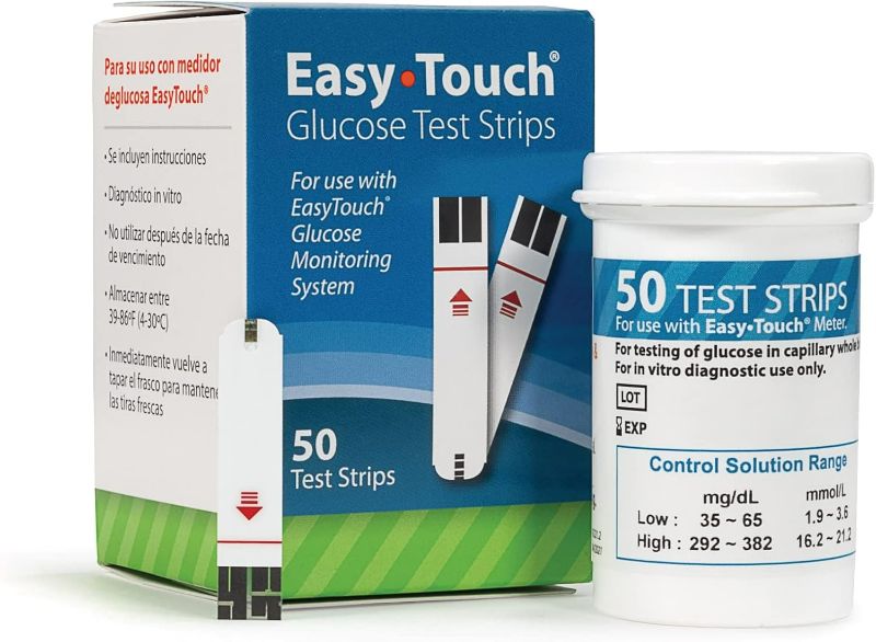 Photo 1 of Easy Touch Blood Glucose Diabetic Test Strips Box of 50 CT 