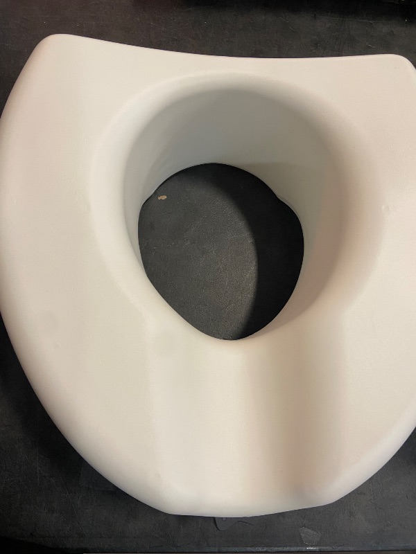 Photo 2 of Medline Elevated Toilet Seat Riser W/Microban Antimicrobial Protection for Seniors, Adults & Handicapped – 350 Lbs. Capacity, White