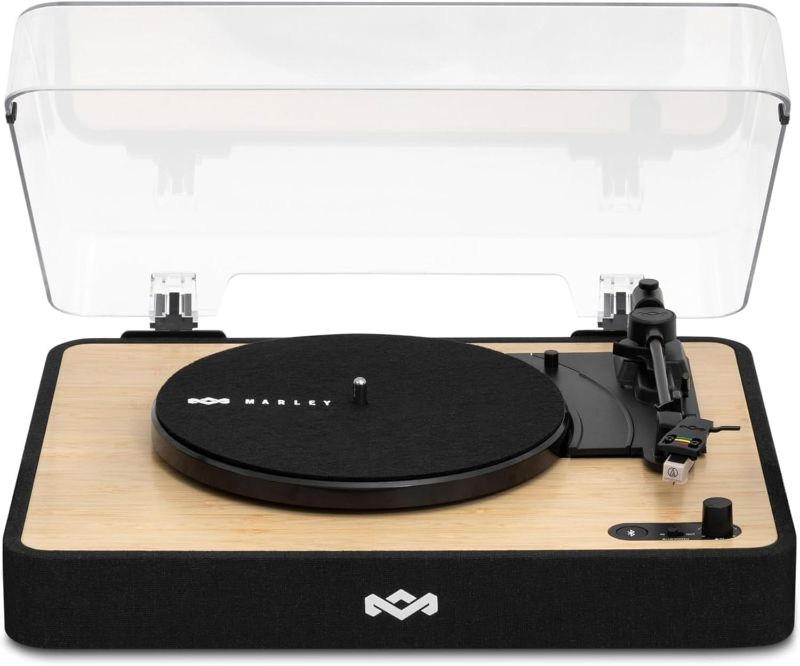 Photo 1 of House of Marley Revolution Wireless Turntable - Bluetooth Record Player, 3-Speed Sustainably Made Vinyl Player, Easy Set Up Home Turntables for Vinyl Records with Dust Cover