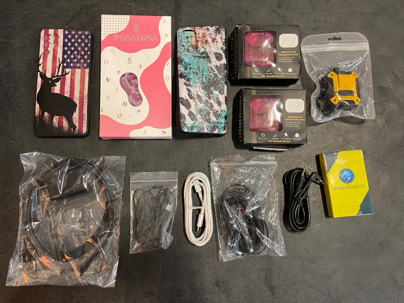 Photo 1 of 12 pack bundle of cell phones chargers and accessories