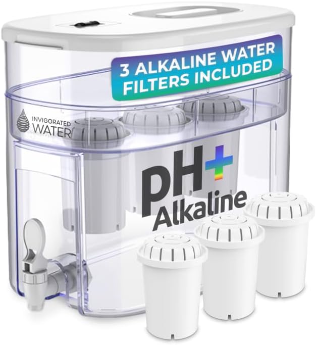 Photo 1 of Invigorated Alkaline Water Machine - Countertop Filter Dispenser for Home/Office - 300 Gallon Capacity - 3 pH001 Filters - 3.3 gal