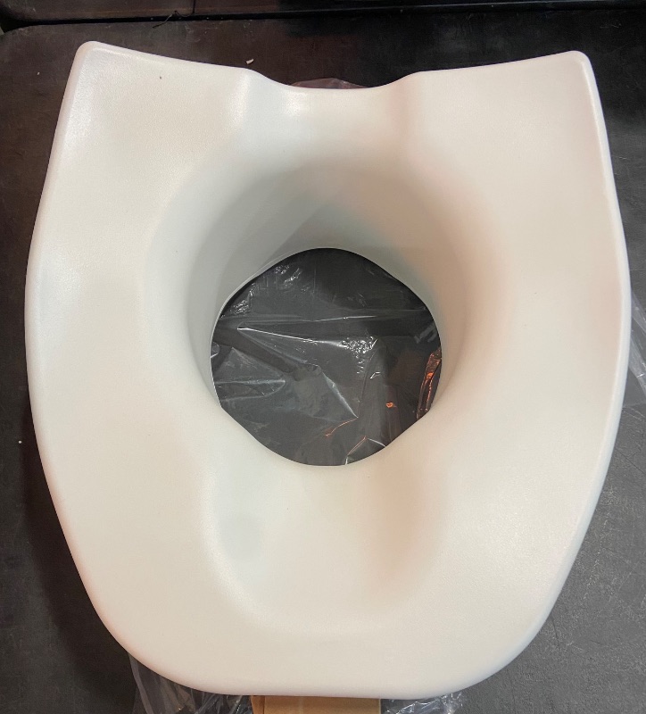 Photo 2 of Raised Toilet Seat with Handles for Elderly - Toilet Seat Risers for Seniors with Adjustable Padded Arms - Elevated Toilet Safety Seat for Standard or Elongated Commode