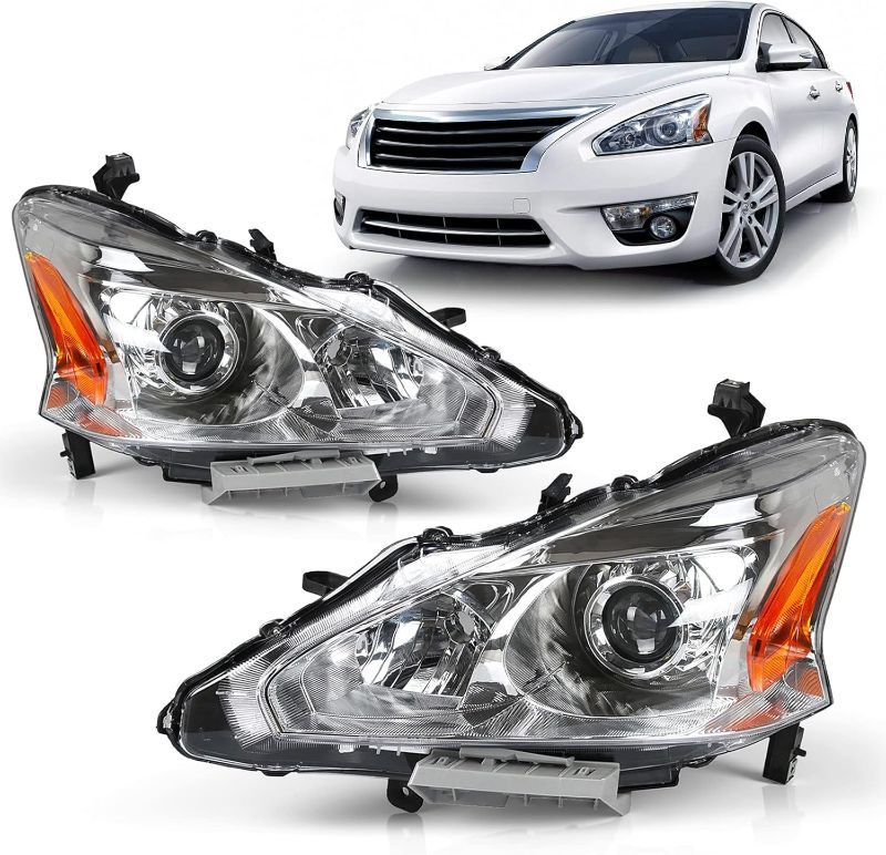 Photo 1 of LEFT SIDE ONLY Headlights for Nissan Altima 13-15 4 Door Sedan Headlight Assembly Driver and Passenger Side Fits for Nissan Altima 2013 2014 2015 (Without Bulbs) LEFT SIDE ONLY