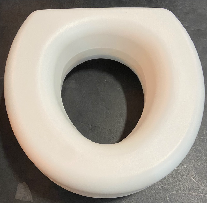 Photo 2 of HealthSmart Enhanced Comfort 5" Raised (Round) Toilet Seat Riser 5 Slip Resistant Pads FSA/HSA Eligible Toilet Seat Risers for Seniors Padded Toilet Seat Elevation 15.7 x 15.2 x 6.1