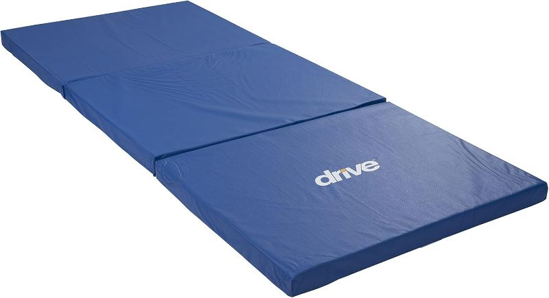 Photo 1 of Drive Medical 14700 Tri-Fold Bedside Mat, Blue