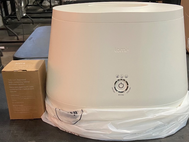 Photo 2 of Lomi 1.3 – 3L, Electric Composter (45 Cycles), World’s First Smart Waste That Turns Waste into Natural Fertilizer with a Single Button, Indoor Compost - Kitchen Food Recycler (White, Lomi 1.3)