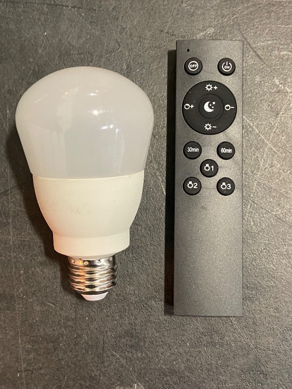 Photo 2 of A19 LED Light Bulbs with Remote Control, 800LM 9W, 60W Equivalent LED Bulbs,Stepless Dimmable 3000K-6000K,E26 Base,CRI 80+,2.4GHz,25000+ Hours Lifespan,Light Bulb for Home Decor,1Bulb&1Remote
