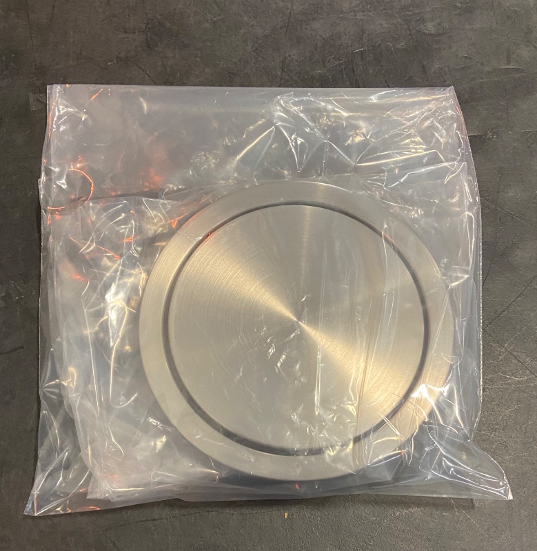 Photo 4 of Uonlytech Trash Can Lid Simple Trash Grommet Embedded Countertop Trash Chute Round Cover Swing Flap Trash Bin Lid for Kitchen Bathroom Office