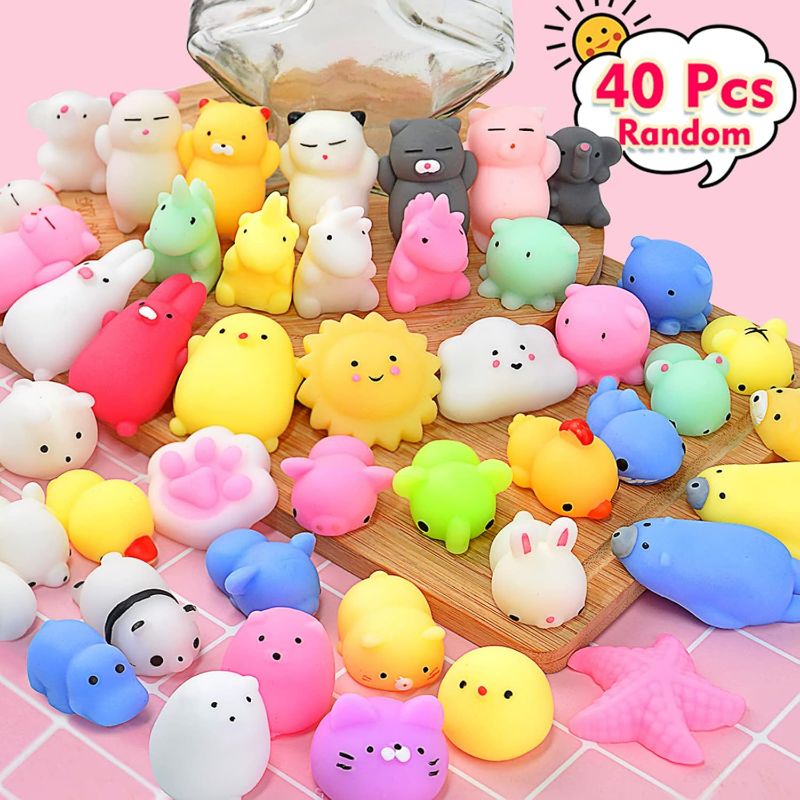 Photo 1 of Squishies 30pcs Mochi Squishy Toys Mini Kawaii Squishy Party Favors for Kids Treasure Box Toys for Classroom Prizes Fidget Toys Goodie Bag Christmas Stocking Stuffers Easter Egg Fillers Gift for Kids