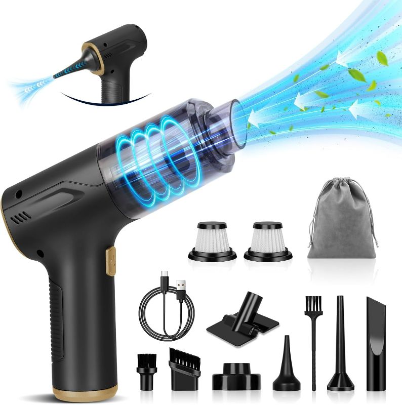 Photo 1 of Handheld Car Vacuum Cleaner Cordless, High-Power Brushless 20000PA Mini Hand Held Vacuum Cleaner with 8 Multi-Functional Nozzle & 2 Replaceable Filters, Portable Vacuum Cleaner for Car Office Pet Hair