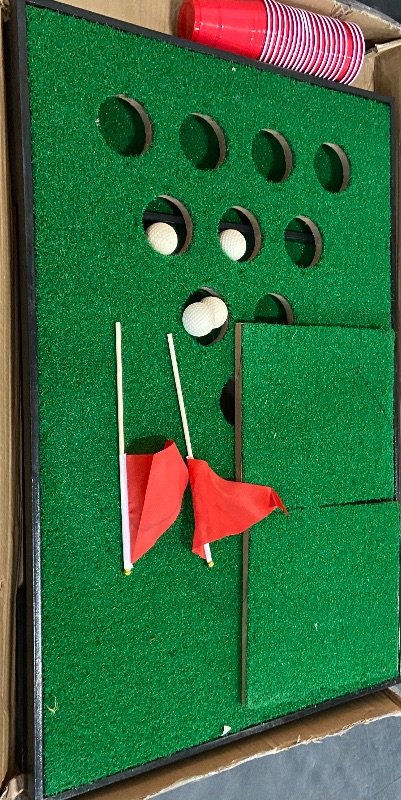 Photo 2 of SPRAWL Golf Pong Cornhole Set Exciting Golf Chipping Game Pong Chip Shot Game for Tailgate Beach Backyard Man Cave