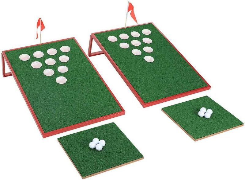 Photo 1 of SPRAWL Golf Pong Cornhole Set Exciting Golf Chipping Game Pong Chip Shot Game for Tailgate Beach Backyard Man Cave