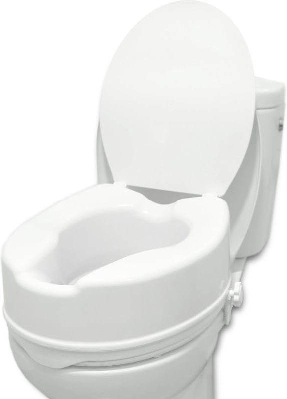 Photo 1 of Pepe - Raised Toilet Seat for Seniors 6 inch, Toilet Seat Risers for Seniors, Raised Toilet Seat with Lid, Handicap Toilet Seat Riser, Elevated Toilet Seat for Elderly, High Toilet Seats for Seniors