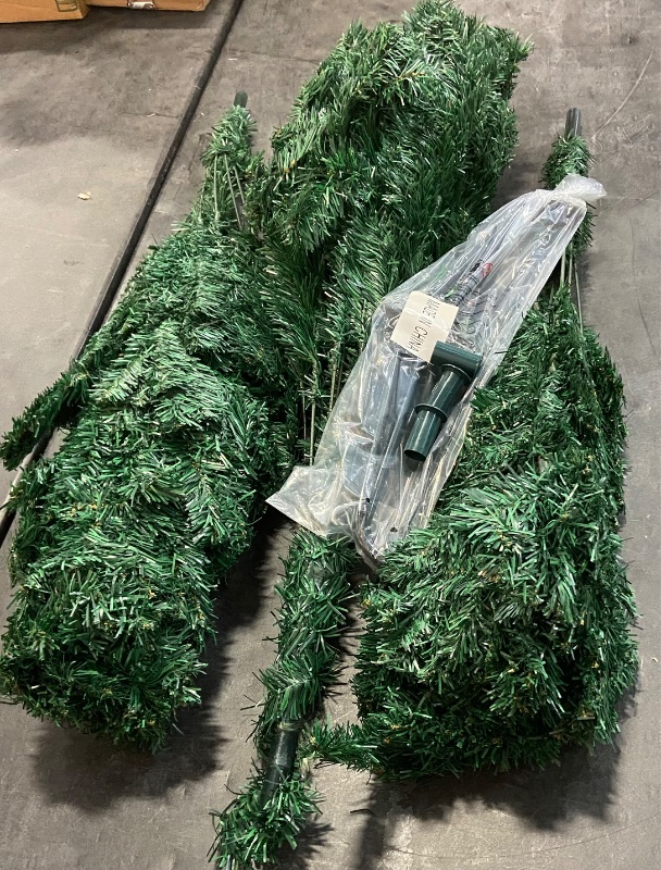 Photo 2 of Christmas Tree 7.5ft, Artificial Christmas Trees Full with 1355 Branch Tips, Easy Assembly, Foldable Metal Base, Xmas Pine Tree for Home, Office, Party Christmas Decorations