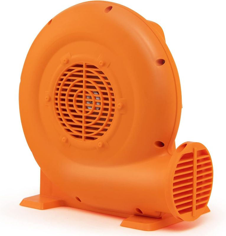 Photo 1 of Costzon Air Blower, 380W 0.5HP Bounce House Blower with 25 FT SJTW Wire & Stakes, IPX4 Air Blower for Inflatables, ETL, GFCI Plug, Perfect for Inflatable Bouncer Blower, Jumper, Bouncy Castle Orange