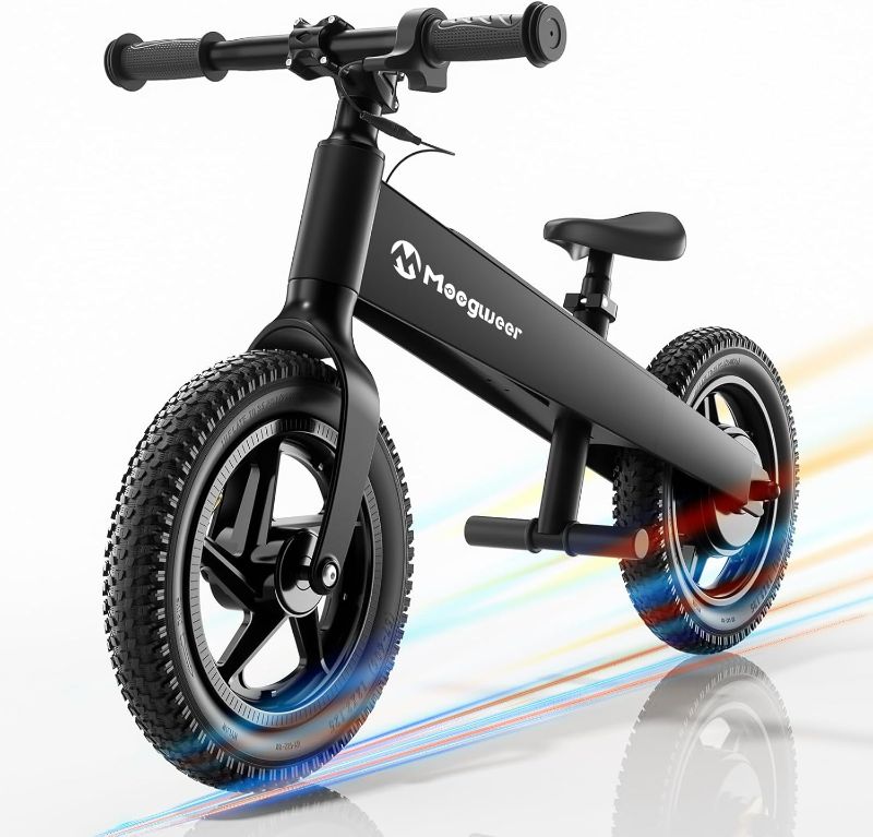 Photo 1 of MooguUeer Electric Bike for Kids Ages 3-8 Years Old, Electric Balance Bike Toddler Bike with 12 Inch Dirt Off-Road Tire and Adjustable Seat, Electric Motorcycle for Kids Boys & Girls