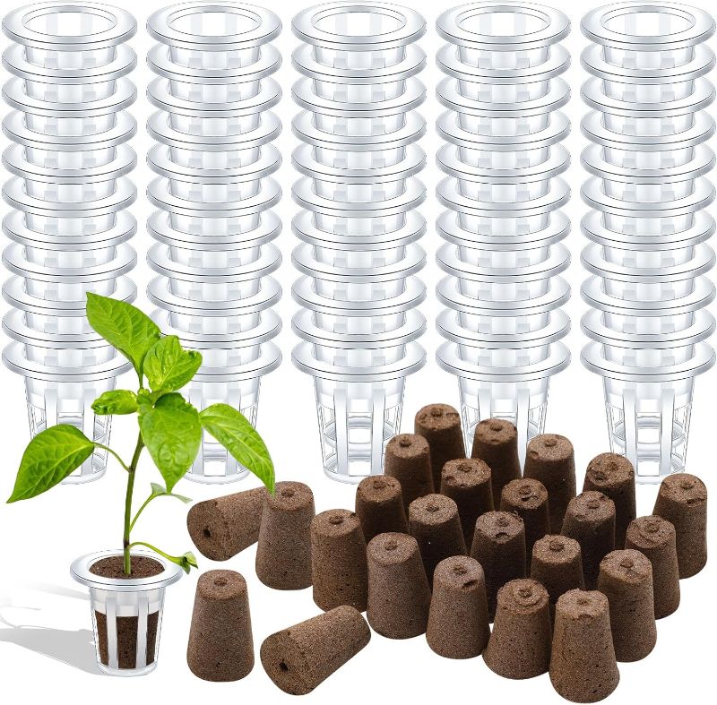 Photo 1 of  Grow Sponges Pods Kit, Includes  Grow Sponges Root Plant Basket, Seed Growing Kit Replacement Pod Cups Hydroponic Pods Garden Accessories for Indoor Herb Growing System
