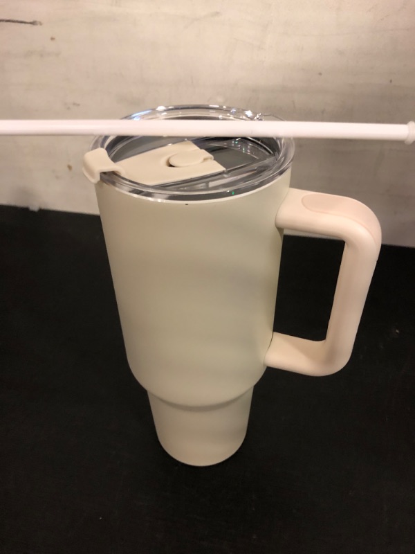 Photo 1 of   Tumbler with Handle and Straw 