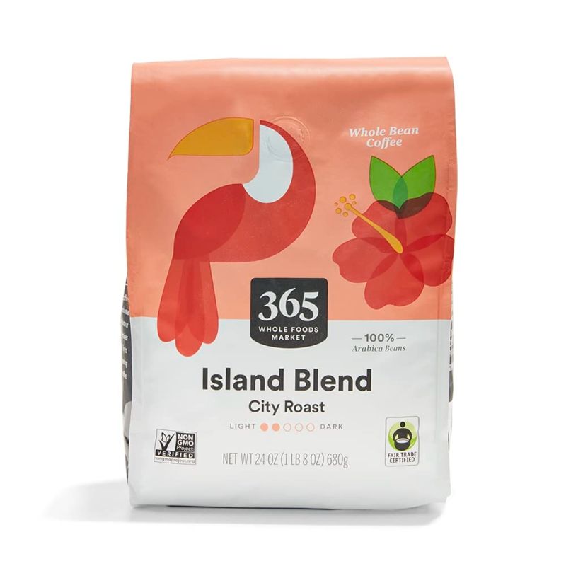 Photo 1 of 365 by Whole Foods Market, Island Blend Whole Bean Coffee, 24 Ounce ----exp date 9/16/24