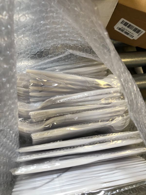 Photo 2 of  White Plastic Silverware,Plastic Silverware Heavy Duty,Disposable Plastic Cutlery,Plastic Utensil Sets
