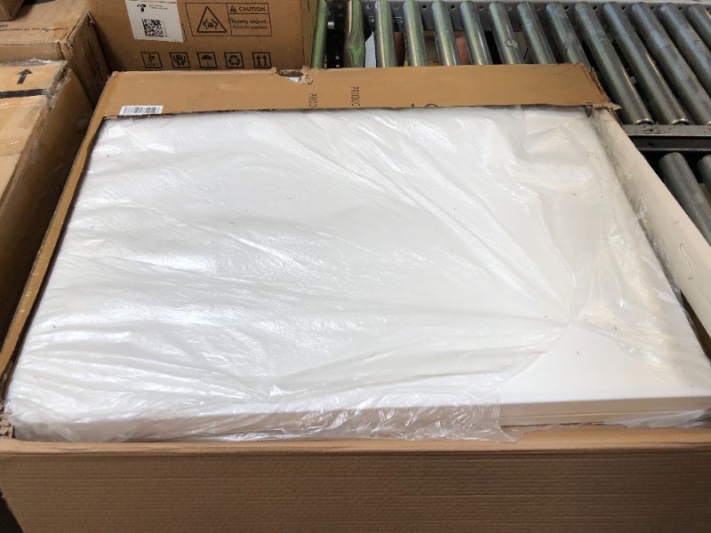 Photo 1 of VINGLI 6 Foot Plastic Folding Table Portable Long Table for Indoor Outdoor Use Rectangular with Carrying Handle, Smooth HDPE Tabletop, White 6 ft White